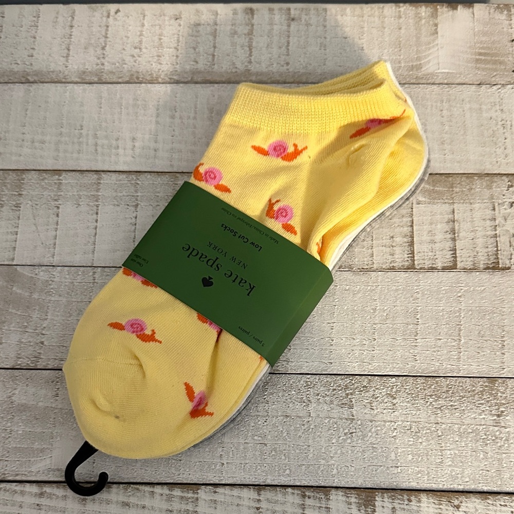 NWT Kate spade snail low cut socks set
